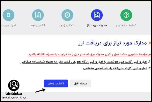 مدارک مورد نیاز برای دریافت نوبت دهی ارز دولتی صرافی ملی